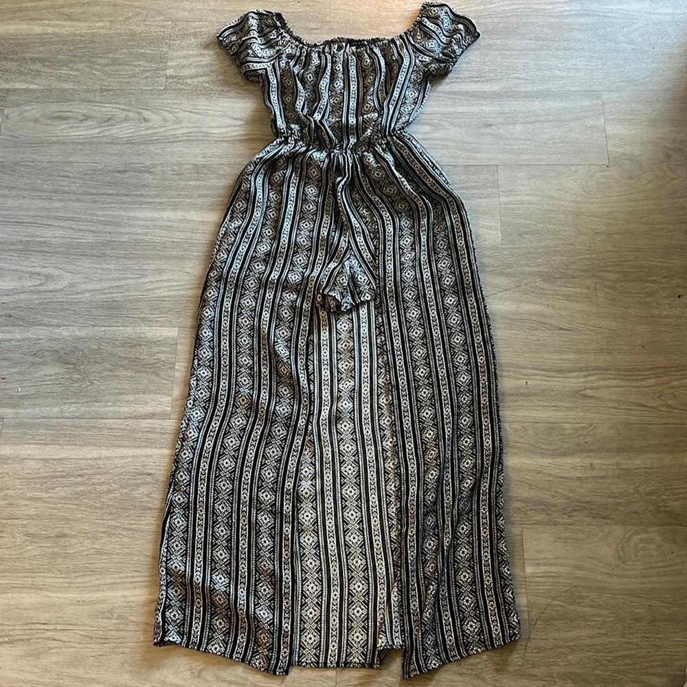 MAXI ROMPER HIGH LOW SHORTS WITH TRAIL